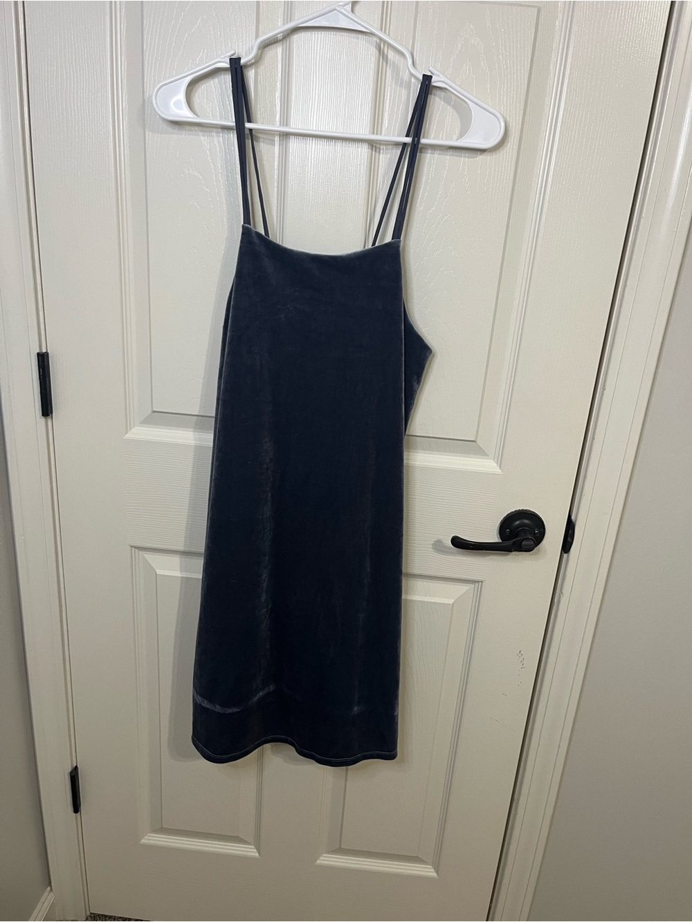 Urban Outfitters Blue Velvet Mini Slip Dress